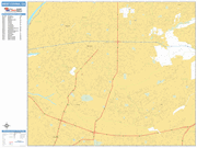 West Covina  Wall Map Basic Style